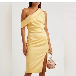 Lavish Alice Yellow One-Shoulder Dress
